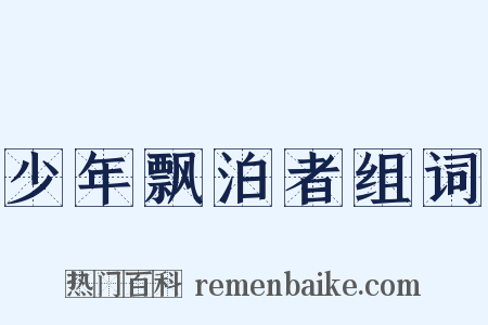 少年飘泊者组词是什么意思的图片